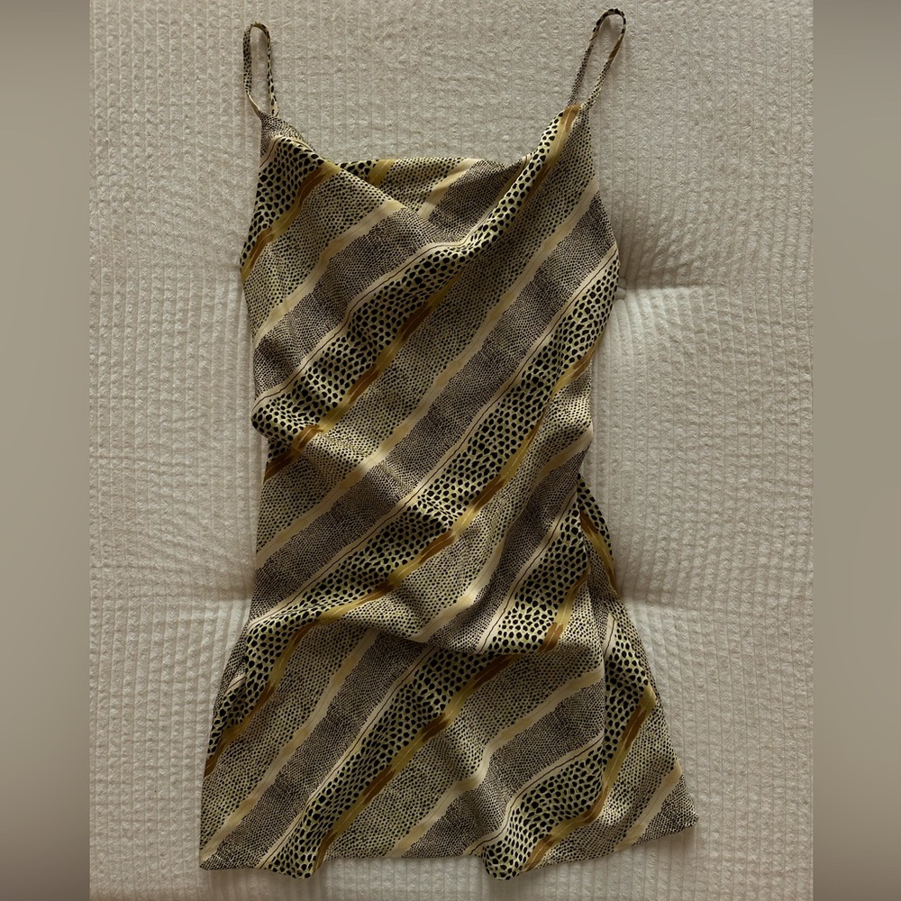 Urban Outfitters Skinny Strapped Mini Dress! Animal print, boho design!